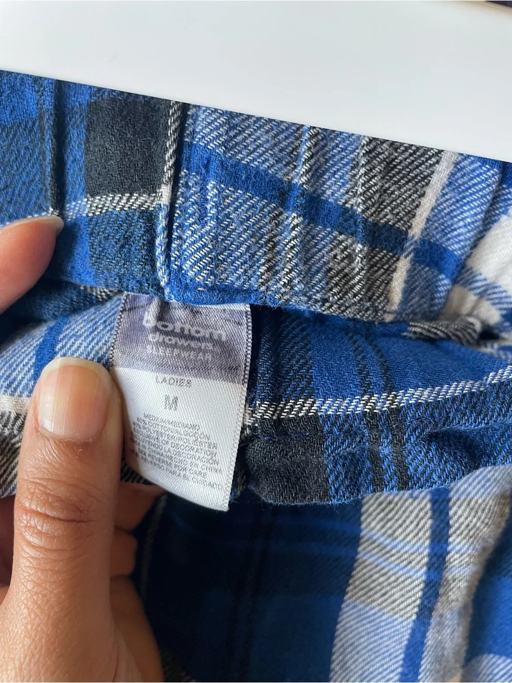 Golden State Warriors Blue Plaid Lounge Pants with Drawstring